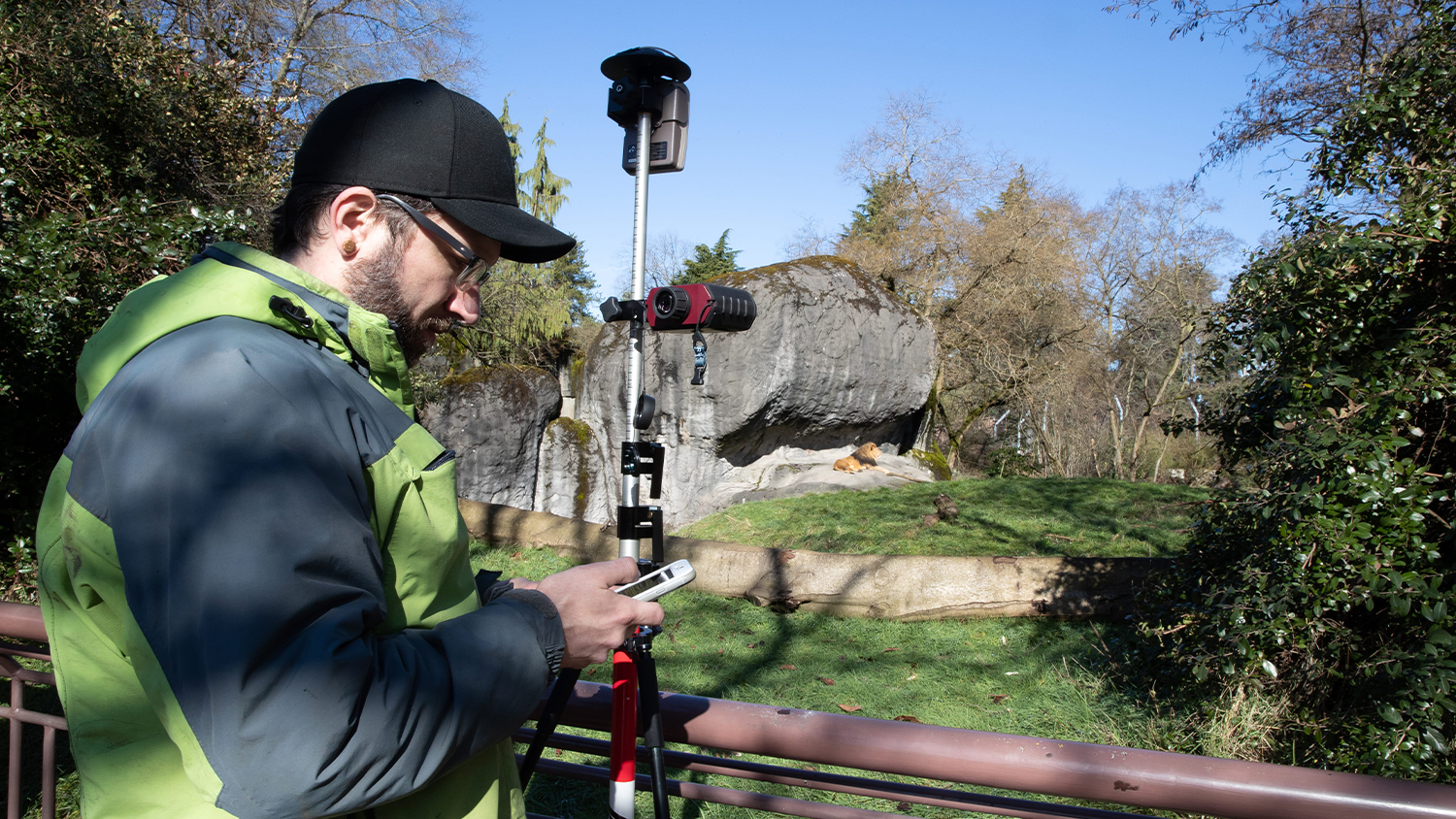 Zoológico de Seattle usa lasers para construir mapa base em torno dos Leões