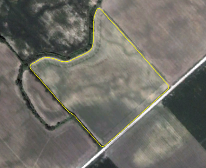 A aerial view of a farmDescription automatically generated